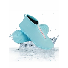 Waterproof Shoe Covers, Reusable Non Slip Silicone Rain Shoe Cover Unisex Shoe Protectors Outdoor for Rainy and Snowy, Women 7.5 - 11, Men 6.5 - 10.5, Blue 
