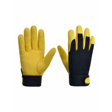 Work Gloves Men Women, Utility Light Duty for Gardening Warehouse Job Home Improvement Car Repair, Yellow 
