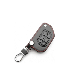 Leather Car Keys Cover Key Holder Bag Case 3 Buttons Folding Wallet Car Accessories Interior,For Jeep Wrangler JL 2018 