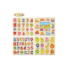 Wooden Puzzle Set, SYOSI Preschool Educational Puzzle Montessori Game, Wooden Jigsaw Puzzles for Kids, Animal Puzzle Set, Educational Toys Gift for Boys Girls 