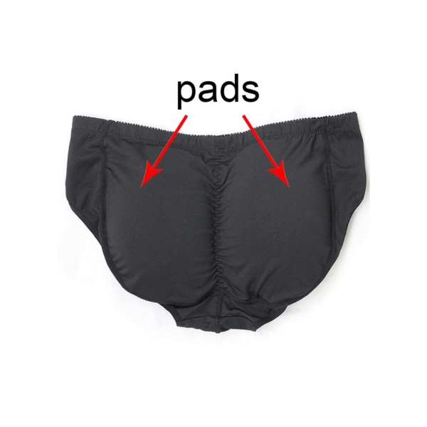Men s Padded Boxer Butt Lifter Underwear, Hip Enhancer Pads padded underwear, butt lift panties, body strengthening panties with front+rear hips (Color: Black, Size: XL) 