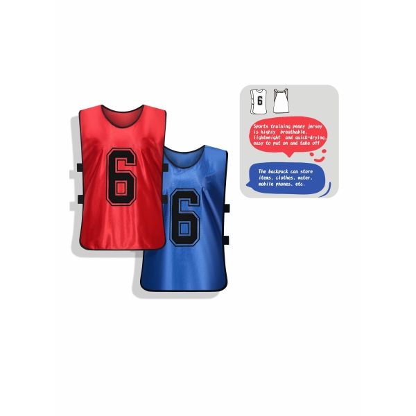 Pinnies Numbered Vest, Red and Blue Two Sides Confrontation Vests for Kids, Youth and Adults 12 Pinnies Numbered Vest, Red and Blue Two Sides Confrontation Vests for Kids, Youth and Adults 12 Pack 