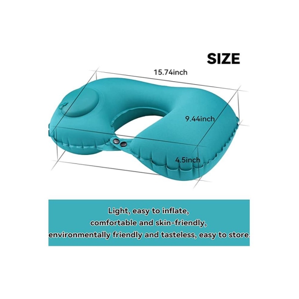 Inflatable Travel Pillow, Neck Pillow for Travel Portable Neck Support Pillow for Airplanes Cars Buses Trains Office Napping, Ergonomic Pillow for Neck Lumbar Support, Portable Hiking Folding Pillow 