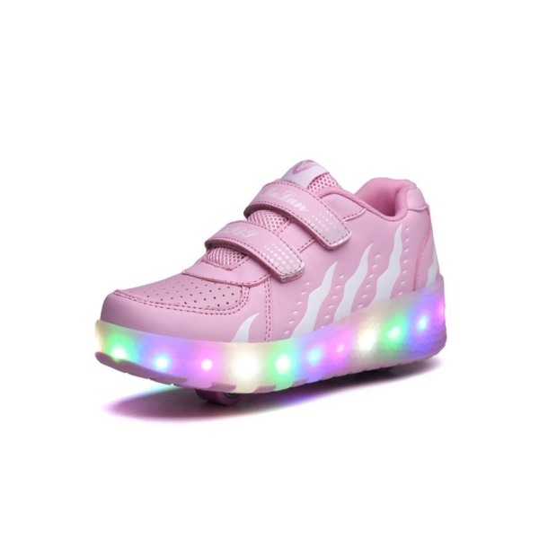 Roller Shoes Girls Boys Wheel Shoes Kids Roller Skates Shoes LED Light Up Wheel Shoes for Kids 
