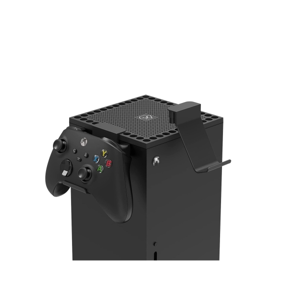 حامل تحكم بغطاء الغبار متوافق مع Xbox Series X - ملحقات العاب 2 في 1 مع غطاء مرشح غبار متوافق مع وحده التحكم XSX وحامل شماعات حامل لجهاز التحكم Series X وسماعه الالعاب 