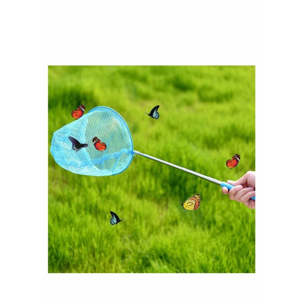 Telescopic Butterfly Fishing Nets Great for Kids Catching Insects Bugs Fish Caterpillar Ladybird Nets Outdoor Tools Colorful Extendable 34 Inch (3 Pack) 
