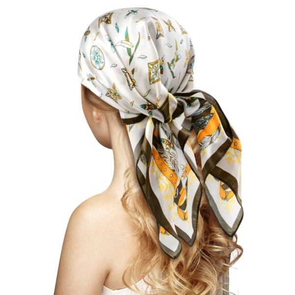 Silk Women s Headscarf, Imitation Neck Hair Sleep Wrap Lightweight Satin Scarf Fashion New Temperament All-match Suitable for Women to Wear 