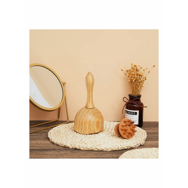 Wood Massage Tool Include Wooden Handheld Massage Cup and Mushroom Wood 