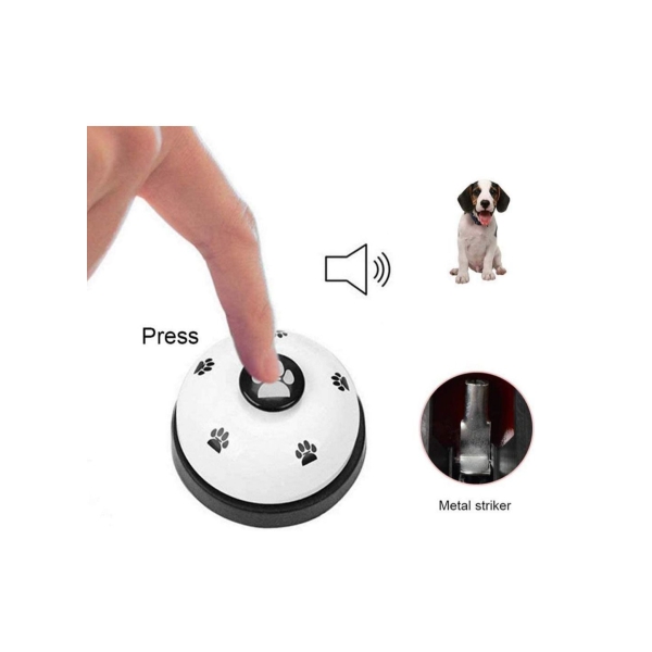 Dog Door Bell and Press Bell, Adjustable Toilet Training Interaction Cat Nylon Steel Material for Housing Pet Press, Set of 2 