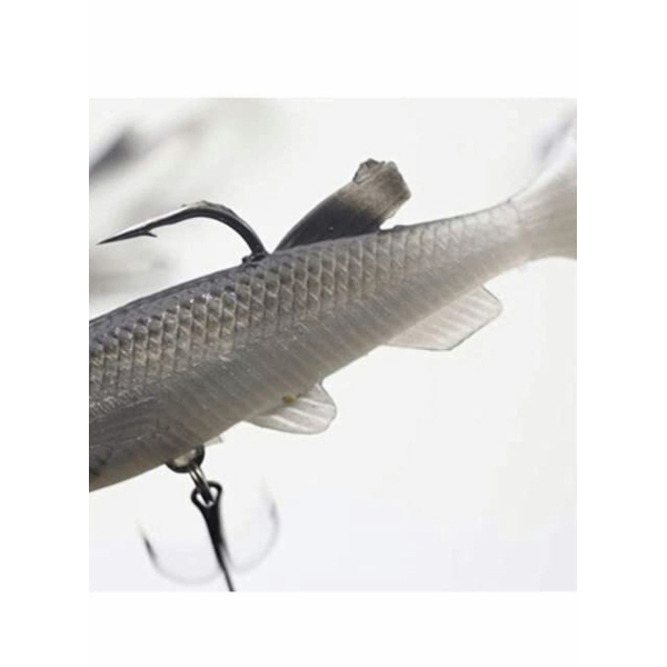 Fishing Lure Set, 5Pcs 8cm Soft Bait Head Sea Fish Lures Fishing Tackle Sharp Treble Hook T Tail Artificial Bait 