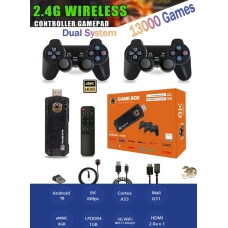 TV Game Set Top Box Home Game Console 8K HD Wireless Dual System PSP and 14 Simulator Game Box With 64GB 13000 Games