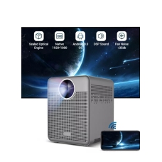 T03 1080P Mini LED Portable WiFi Android 9.0 For Meeting Home Smart Video Projector For 2022 Word Cup