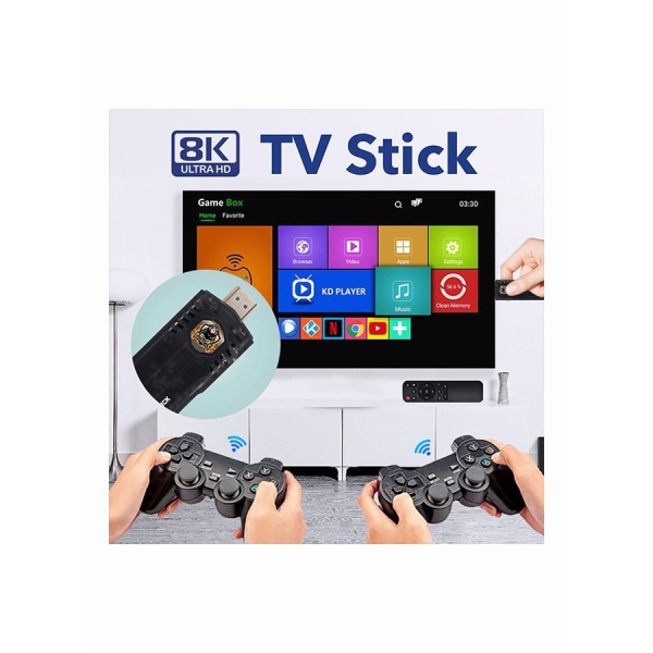 TV Game Set Top Box Home Game Console 8K HD Wireless Dual System PSP and 14 Simulator Game Box With 64GB 13000 Games