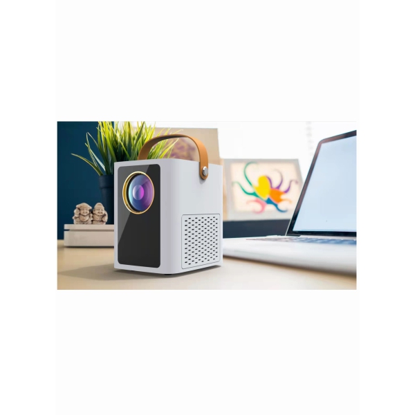 T6 1920 x 1080P Mini LED Portable Dual Frequency WiFi Android 9.0 Remote Electronic Focusing For Meeting Home Smart Video Projector