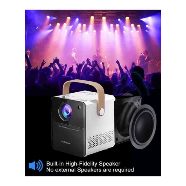 Intelligent Office 16.7K Colors Portable LCD WiFi Home Projector