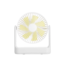 Multifunctional Desktop USB Fan Portable Design Low Noise Operation with 4-gear Adjustable Wind Detachable Fan Blade White