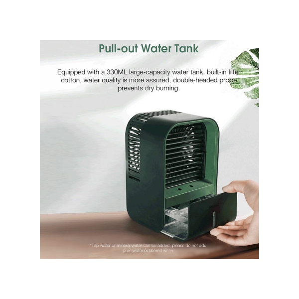 Portable Air Conditioner Fan Desk Humidification Fan w-3 Speeds 2 Spray Modes Personal Air Cooler Rechargeable Humidifier Misting Fan for Room Office Home Travel