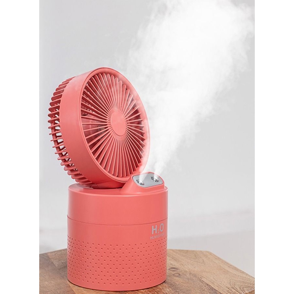 3-Speeds Desktop Spray Humidifier Fan 950ml 14.8W 4000mAh GxZ-JF01 Red