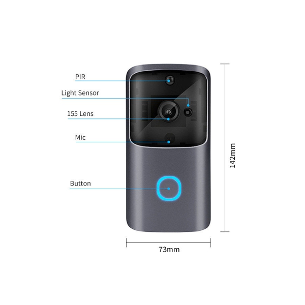 Wirelessly Smart Doorbell 720P Camera WiFi Visual Video Phone Door Bell Two-way Audio Video Doorbell Support Infrared Night View PIR Motion Sensor Android IOS APP Remote Control