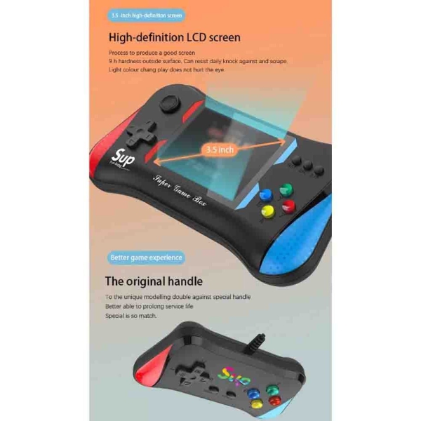 x7 Handheld Game Console 3.5 Inch HD Screen 500 in 1 Built-in Games Suitable for two people with handle