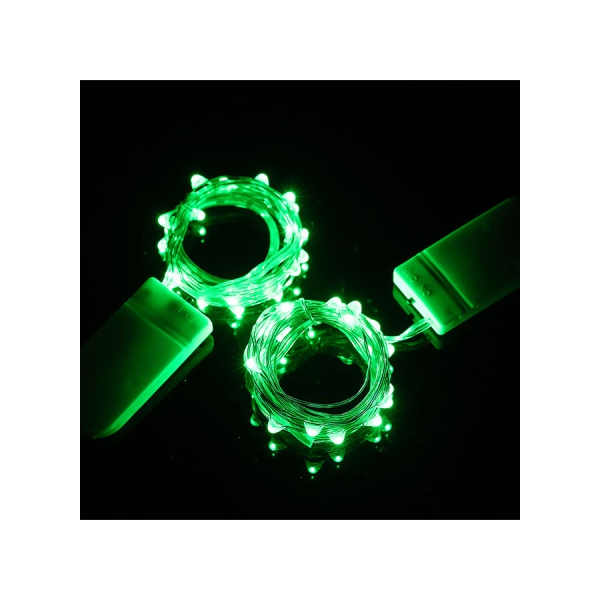 شريط اضاءه بسلك نحاسي على شكل نجوم خياليه مكون من 10 مصابيح LED اخضر 0.007كجم
