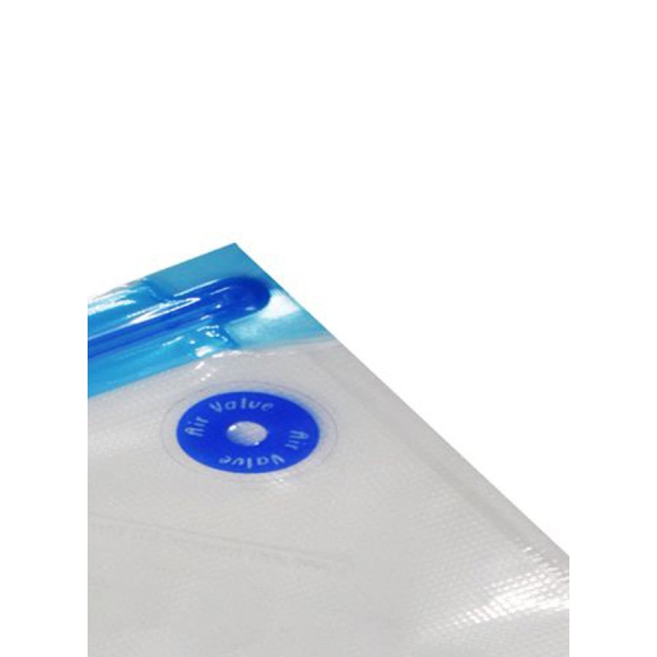 مجموعه اكياس بتفريغ الهواء لحفظ الطعام مكونه من 5 قطع شفاف-ازرق 22 x 21سنتيمتر