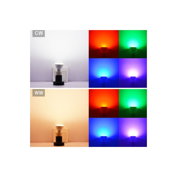 مصباح LED ذكي متغير اللون يعمل بالواي فاي ابيض 10x10.00x10.00سم