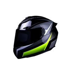 Multifunctional Unisex Adult Full Helmet Moped Street Car Racing Four Seasons Riding Safety Protection Anti Collision Helmet King Green Gray xL