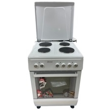 Ugine Free Standing Cooker 55x55 Cm Electricity 4 Burner Ceramic Manual Multi Function Safety Lock To Protect Children White Turkey