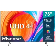 Hisense Flat Smart TV Led 75 Inch 4 K UHD Black