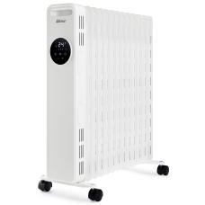 Ugine Digital Electric Heater Rectangle 13 Blades 2500 Watt With Remote Control And Dryer Rack White