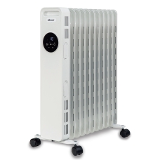 Ugine Digital Electric Heater Rectangle 11 Blades 2300 Watt With Remote Control And Dryer Rack White