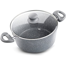 Lamart Cooking Pot 24 Cm Aluminum With Cover Grey