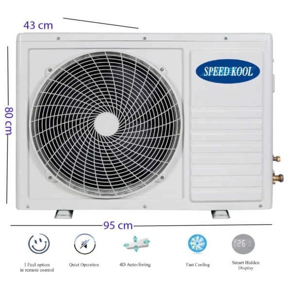 Speed Cool Split Air Conditioner 30 Cold 2.5 Ton Cooling 26800 BTU Rotary White